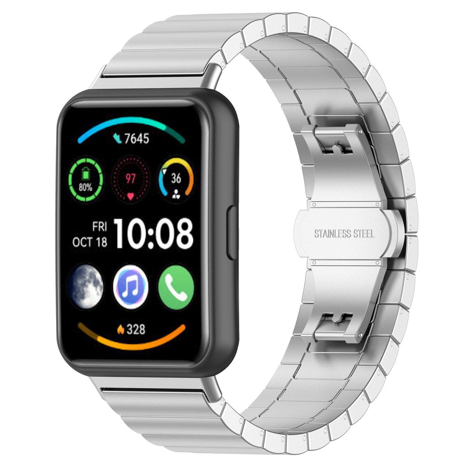 For Huawei Watch Fit 2 Smart Watch Band Buckle Design Metal Wrist Strap Replacement For Huawei Watch Fit 2 Smart Watch Band Buckle Design Metal Wrist Strap Replacement